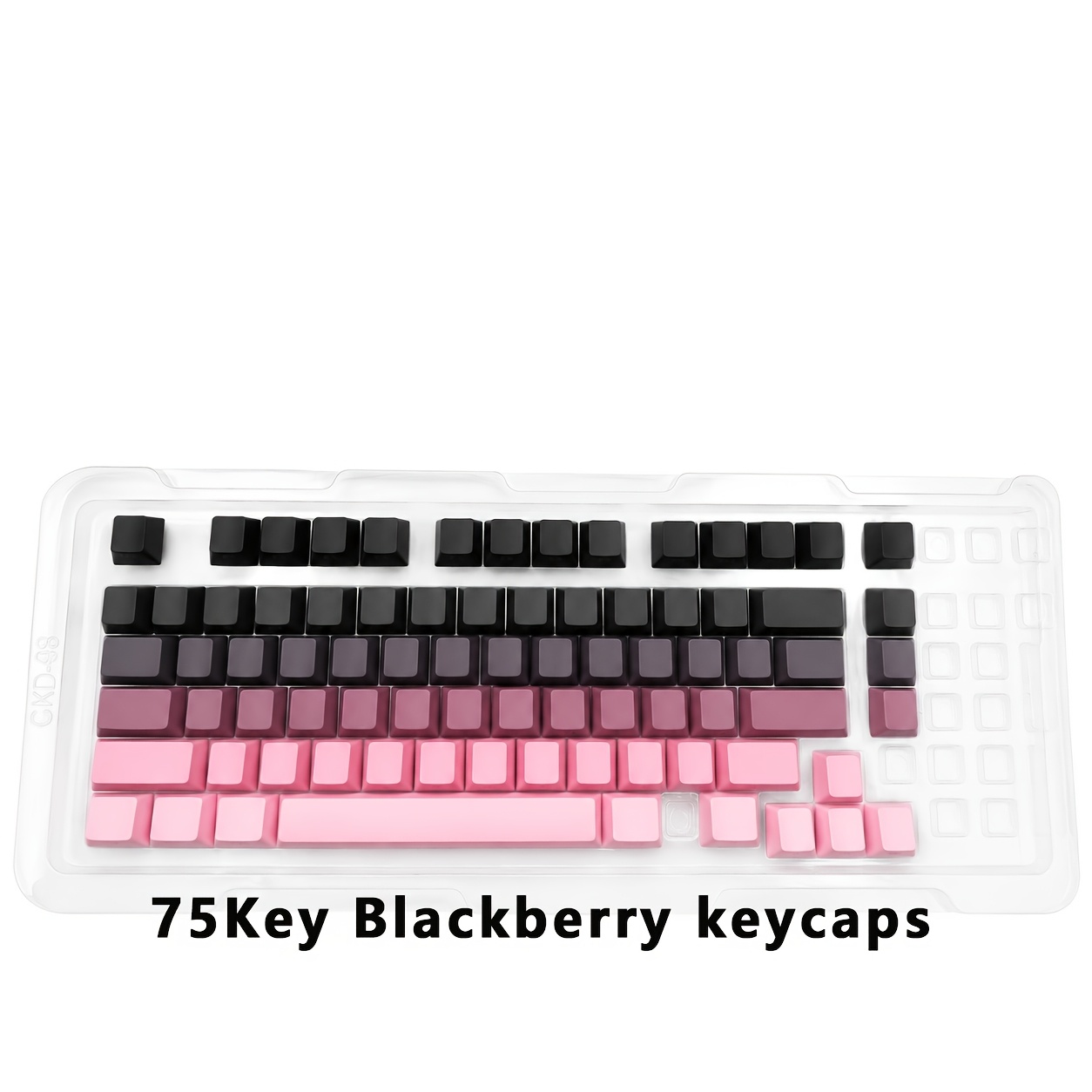 TEMU 70% Layout, 75-key Gradient Pbt Keycaps, Oem Profile Dye-sublimated Keyboard Keycap Set