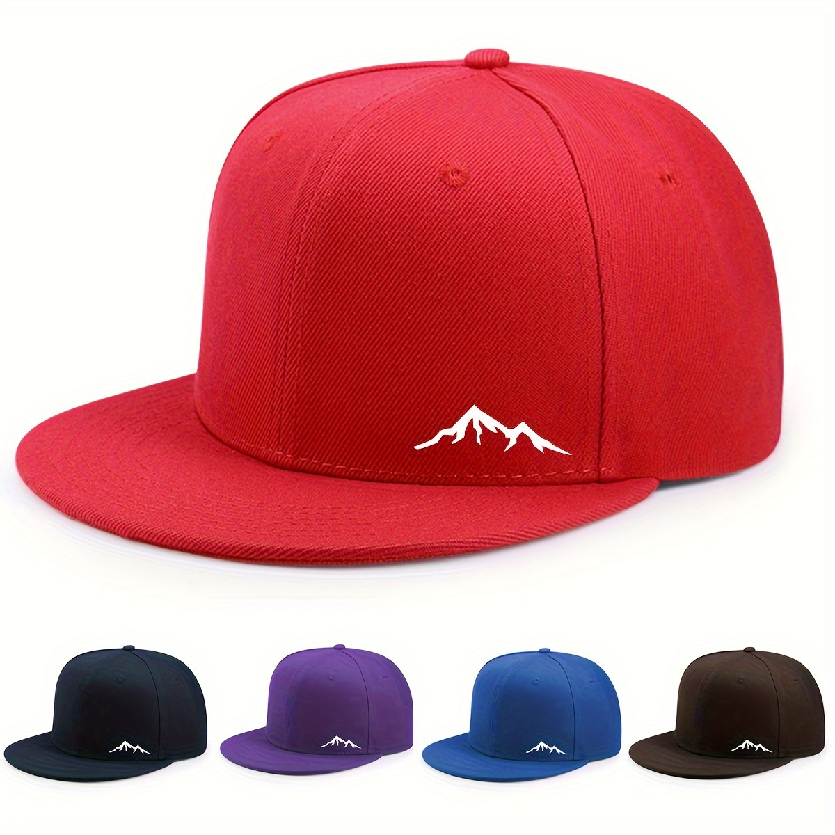 

Unisex Adjustable Baseball Cap - Trendy, Sun-protective Flat Brim Hat For Outdoor Activities, Polyester