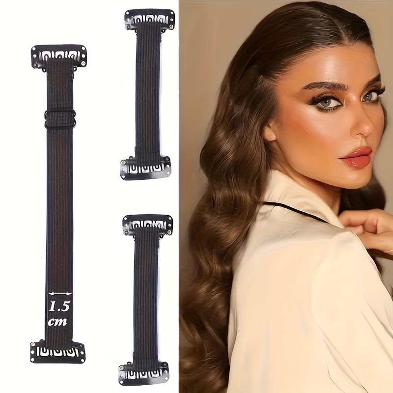 Image of 3pcs Tightening Headband With Clips Invisible Tightening Stretch Band Facial Contour Band Lifting Tightening Band Women's Makeup Tool