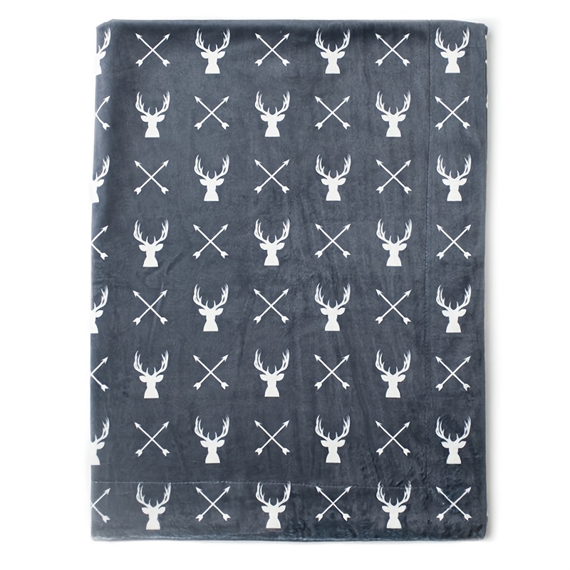 stag blanket super soft   with double layers outdoor blanket details 0