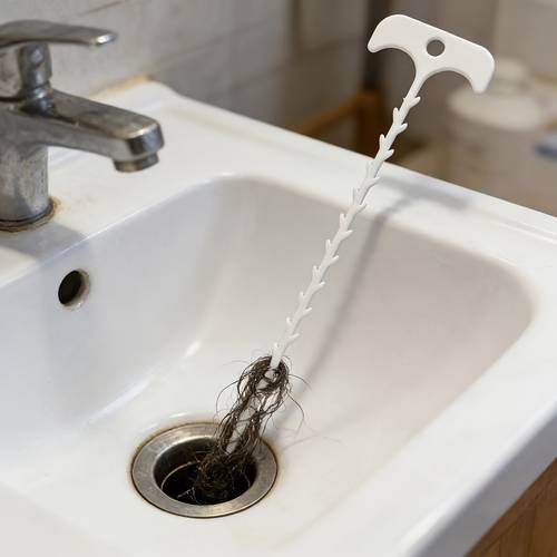 flexible plastic drain clog remover tool reusable hair snake with barbed hooks for bathroom sink shower bathtub kitchen drains no chemicals clogged pipes and removes hair