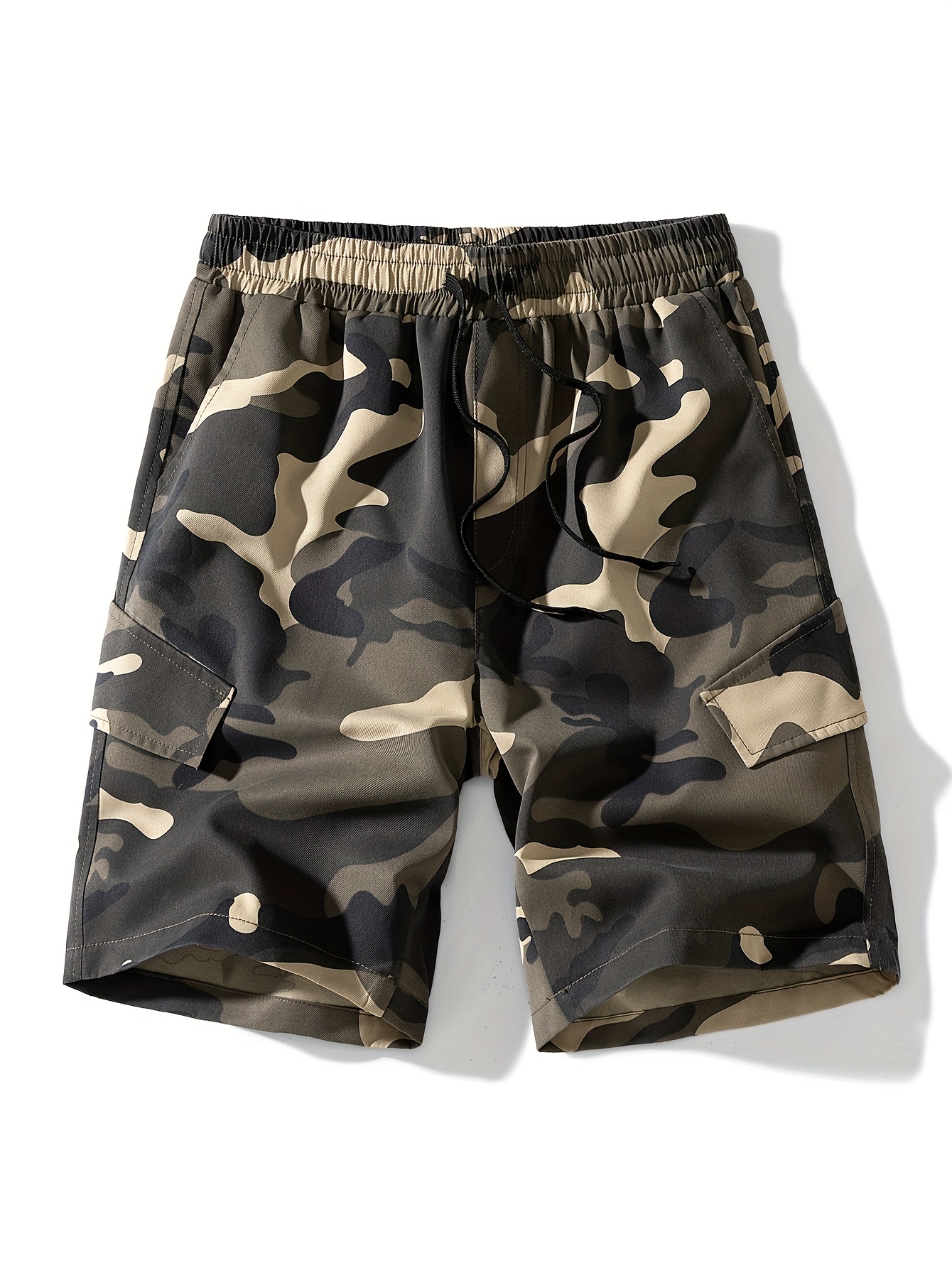 *'s Lightweight Camo Cargo Shorts Loose Fit, Knee-Length with Pockets,  Casual Summer Wear for Everyday Use, Camo Shorts