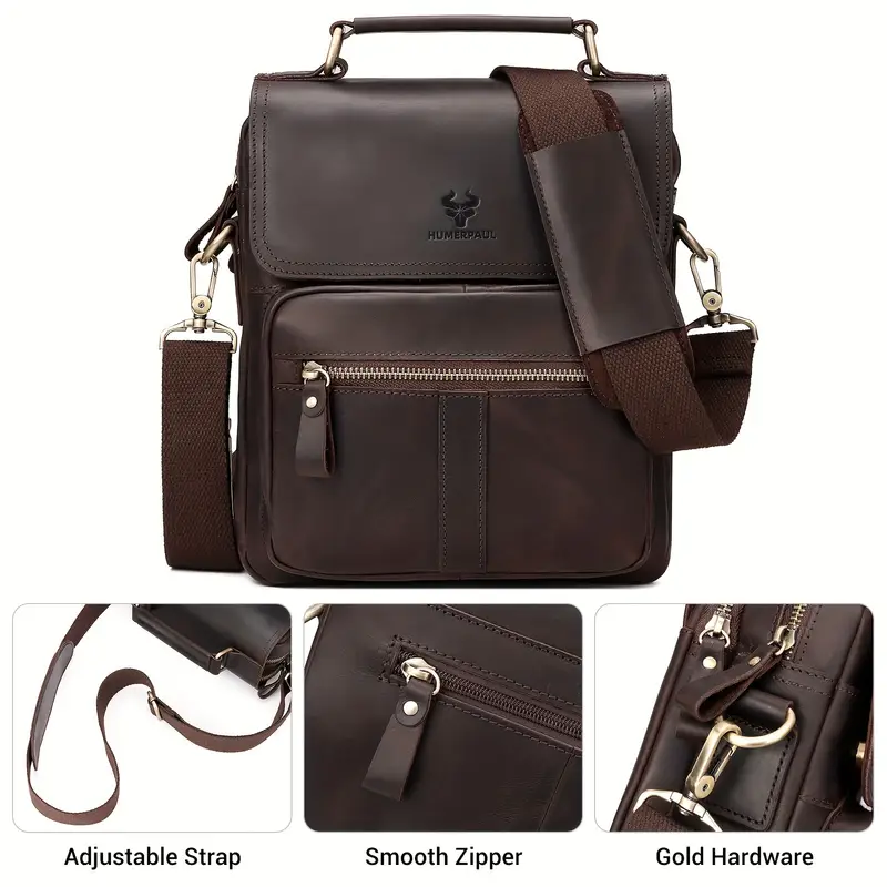 are scratches on   genuine leather please accept it   true genuine leather single shoulder bag vintage top layer cowhide genuine leather crossbody bag high quality   genuine leather mens messenger   men male neutral   men s travel accessories must have items for traveling suitable for use when traveling Product details 4