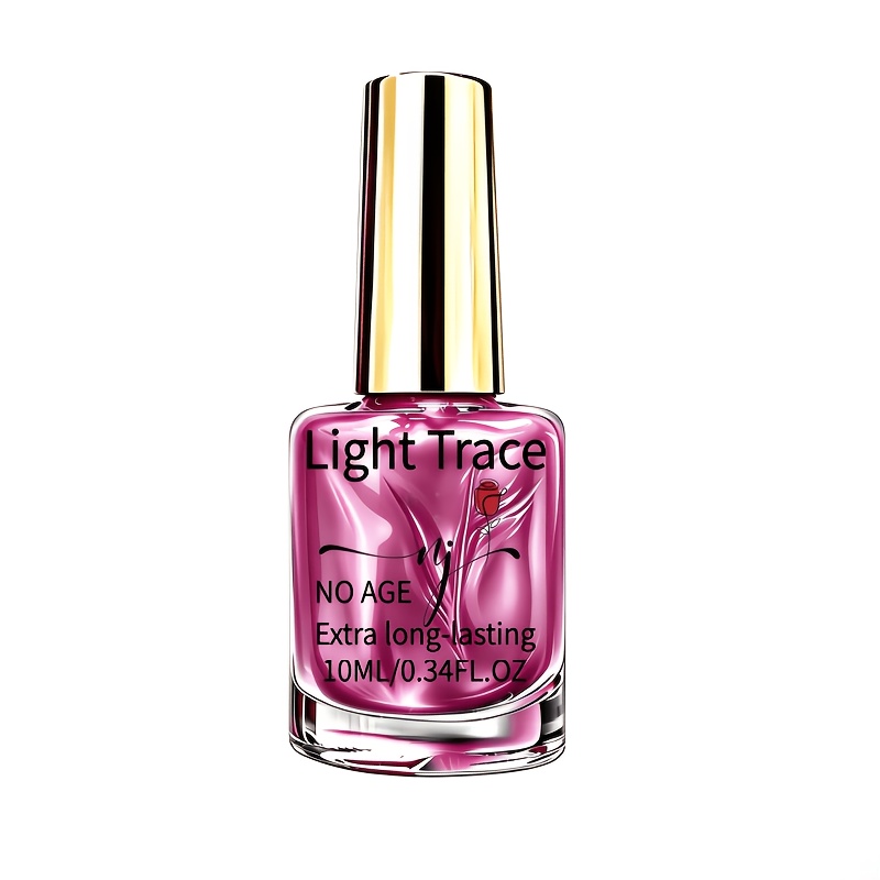 Liquid High-gloss Metallic Mirror Rose Pink Chrome Nail Polish - 10ml, Quick-drying, No Lamp Needed, , A With 1 Stroke, Natural Reflective , High-gloss Formula, Durable Formula, Smooth And Seamless