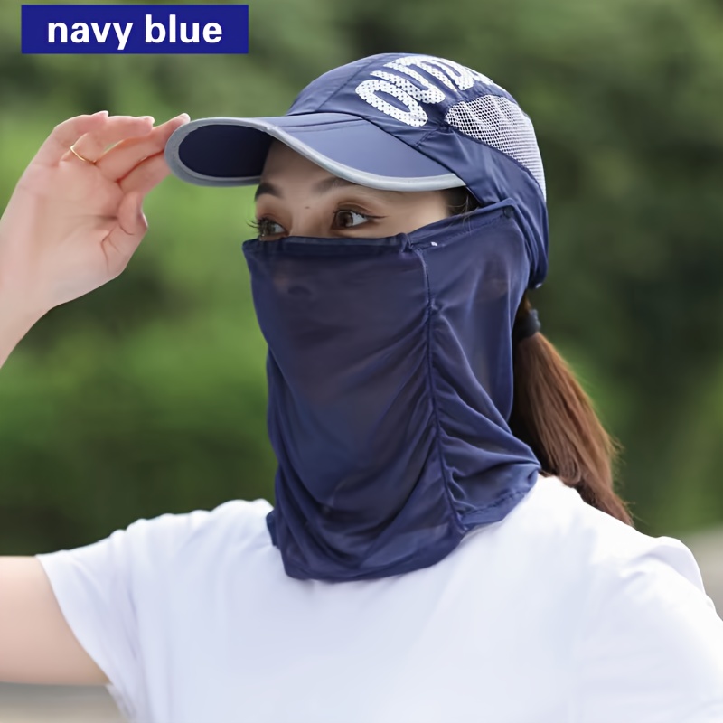 Sun Protection Hat Face Mask Suitable Women Outdoor Fishing - Temu