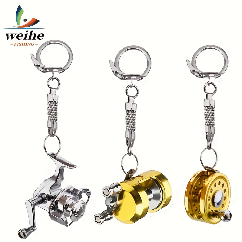 

1pc Fishing Keychain - Rotating Decorative Pendant, Steel Keyring, Keychain