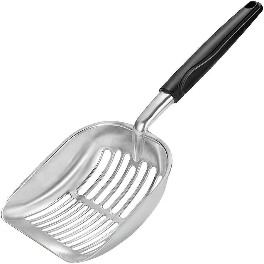 TEMU Cat Litter Shovel, Long-handled Cat Shovel, Aluminum Alloy Screen Metal Shovel, Feces Screen, Net Shovel, Metal Cat Litter Shovel, Cat Litter