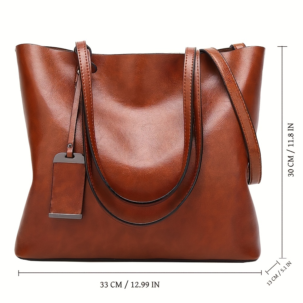 Bolsos Mujer Bolso Mano Cuero Suave Diseñador Retro Gran - Temu Chile