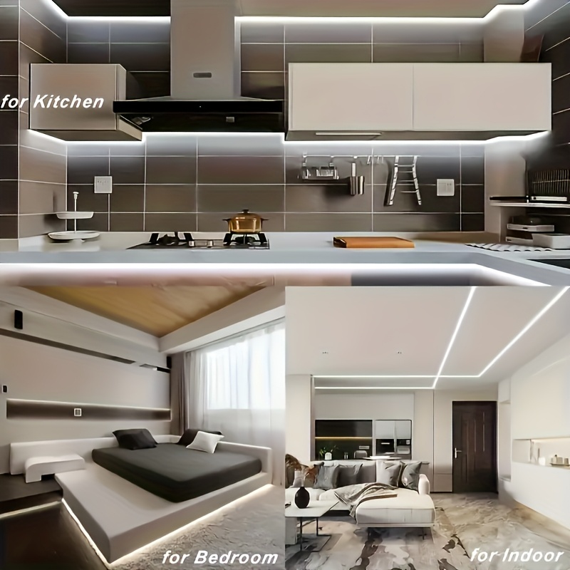 Tira de luces LED con sensor de movimiento, luz cálida/luz blanca, 5V, alimentada por USB, brillo ajustable, decoración inteligente para el hogar, flexible, fácil de instalar, adecuada para salas de estar, pasillos, gabinetes, decoración del hogar e iluminación de dormitorios