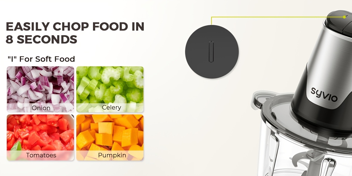   450w food processors with 2 bowls meat grinder 4 bi level blades mini electric food chopper for baby food meat onion vegetables chopper 2 speed christmas gifts Product details 2