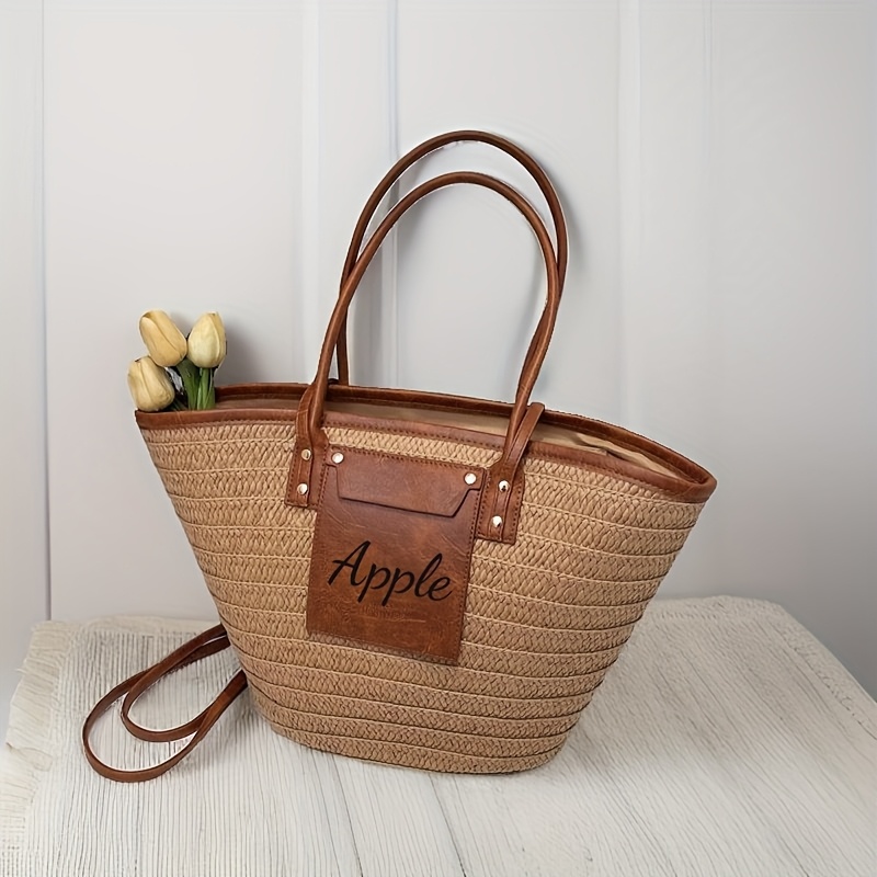 TEMU Fashionable Women's Handbags, Crossbody Bags, Shoulder Bags, Straw Bags, Beach Bags, Made Of Durable And Scratch-resistant Pu Material, Suitable