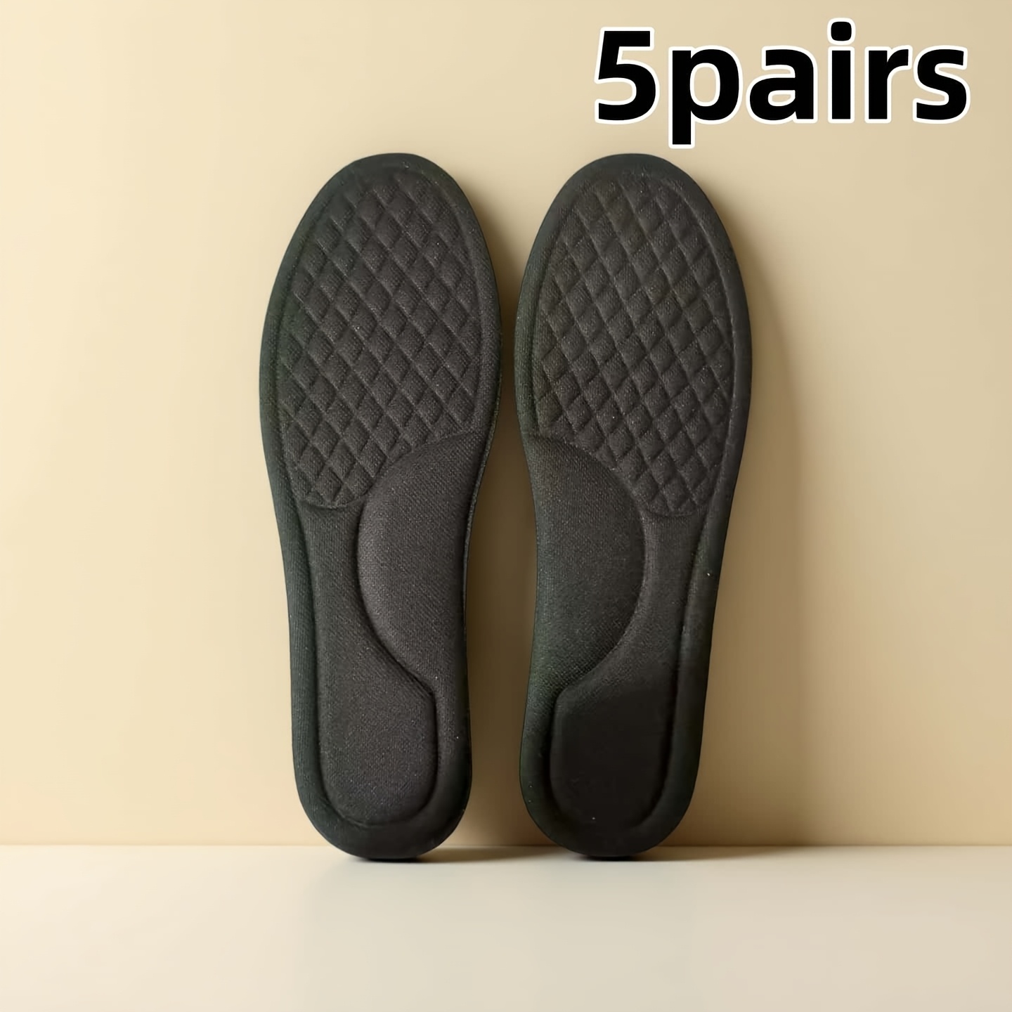 TEMU 5 Pairs Of Unisex Sneaker Insoles, , Suitable For Hiking, Travel, And Outdoor Activities