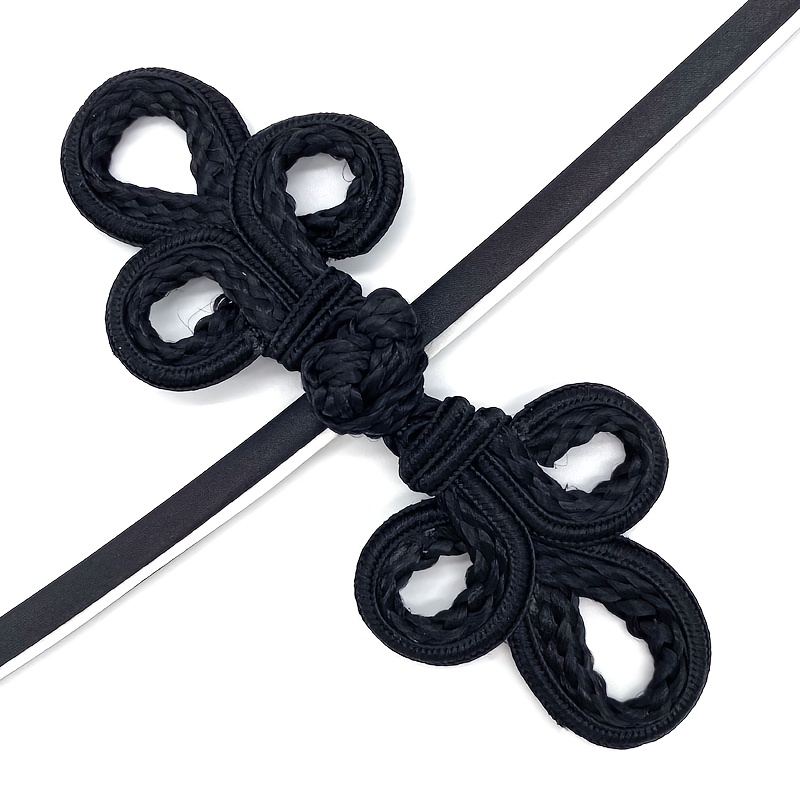 TEMU Lot de 4 paires de grands boutons tissés de pour vêtements, housses de chaise, col mandarin de Qipao