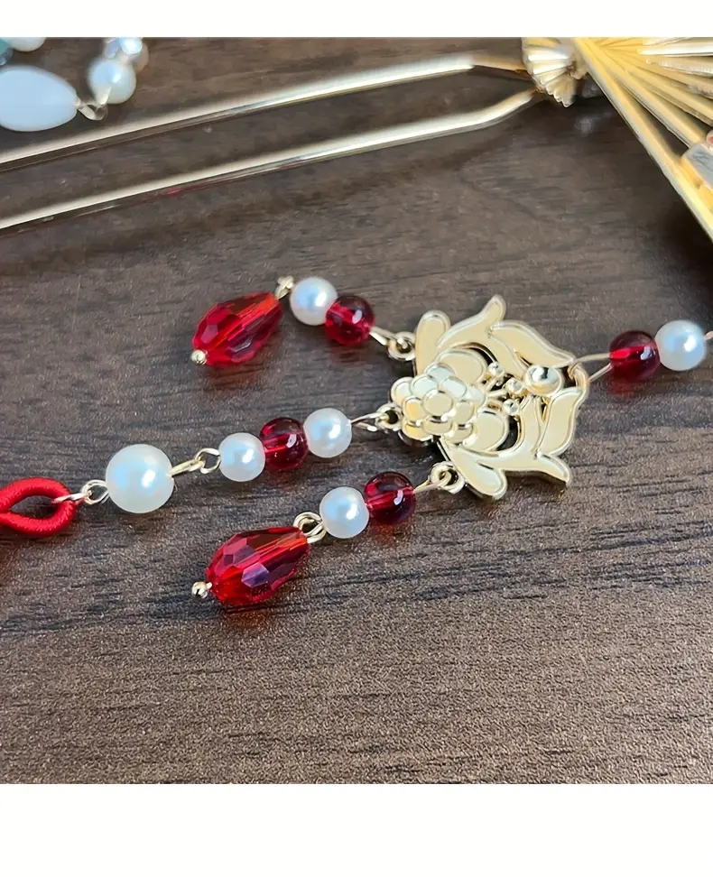 3pcs high end chinese hairpin featuring a chinese style bridal braided comb fairy hair clip maifan dress accessories hair clip suitable for occasions weddings gifts photography festivals party clothing and other dress up headwear accessory Product details 5