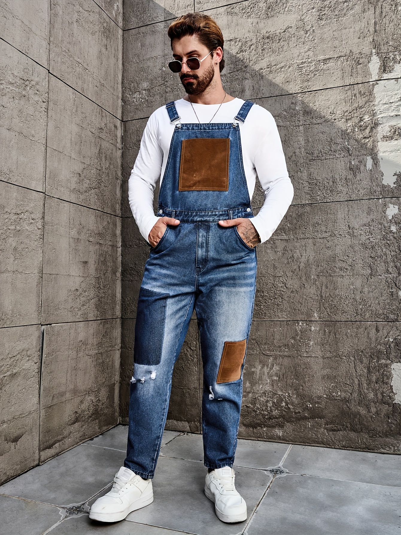 De Mezclilla Hombre Overol Denim Hombre Jeans Moda Overol Hombre