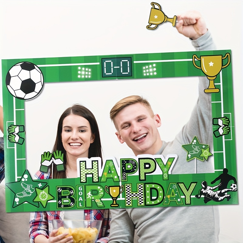 Sfondo Festa Compleanno Tema Calcio - 180x120cm, Poliestere, Per Decorazione, Foto, Tema Sportivo