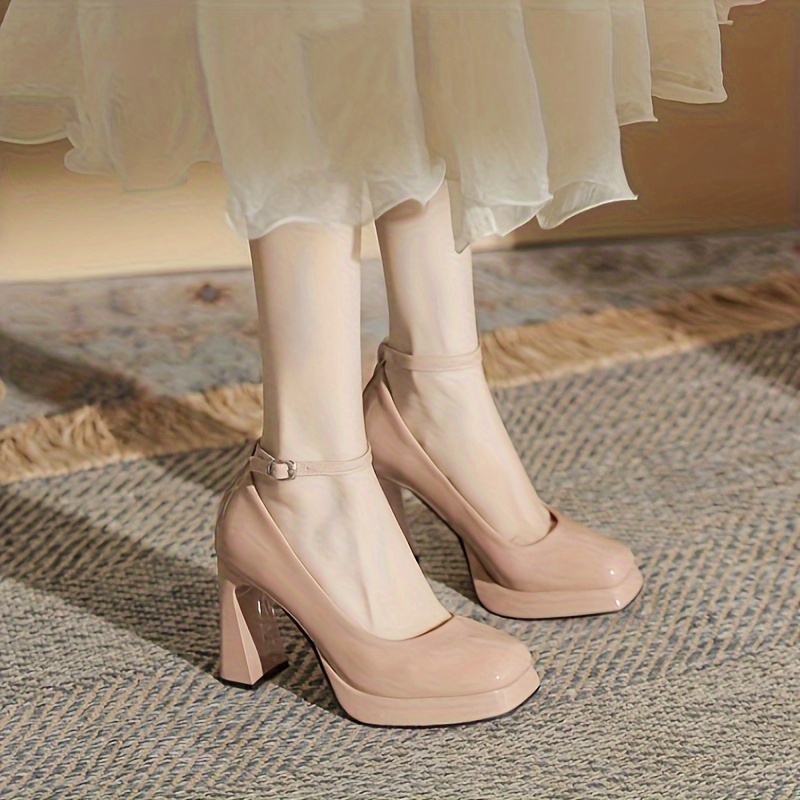 par tacones altos nude punta cuadrada Temu El Salvador