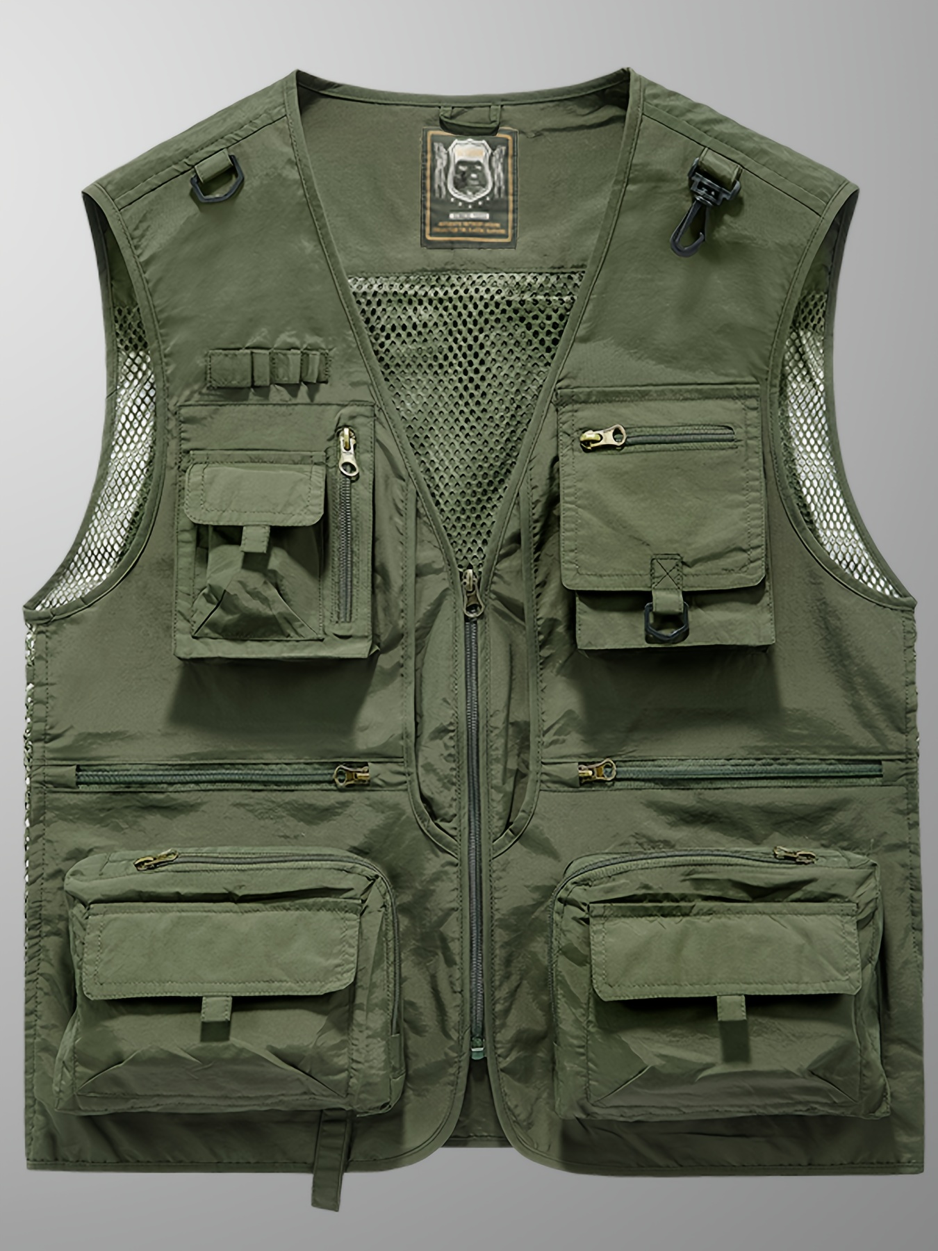 Gilet De Pêche Multi-poches En Maille Respirante Pour Homme - Pour Photographie, Activités En Plein Air