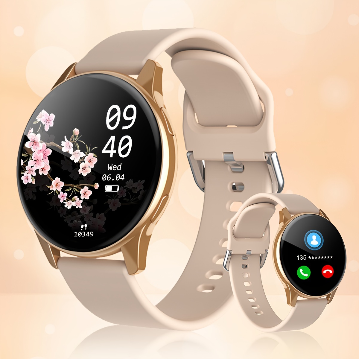 Reloj Inteligente Mujer Smartwatch Última Generación Rosa + Audífonos  Inalámbricos