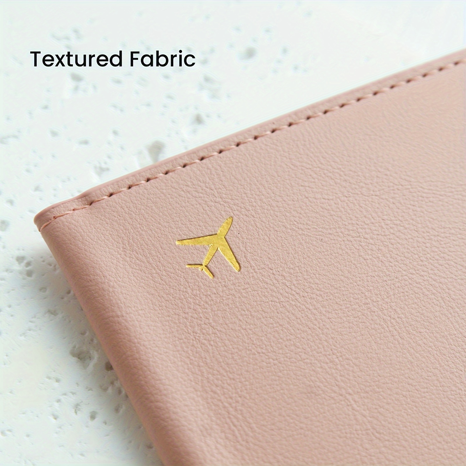 1pc Slim Faux Leather Passport Holder, RFID Blocking, Lightweight, Foldable, Travel Wallet with Vaccine Card Pocket, Dry Clean, Basic Style for Vacation Essentials