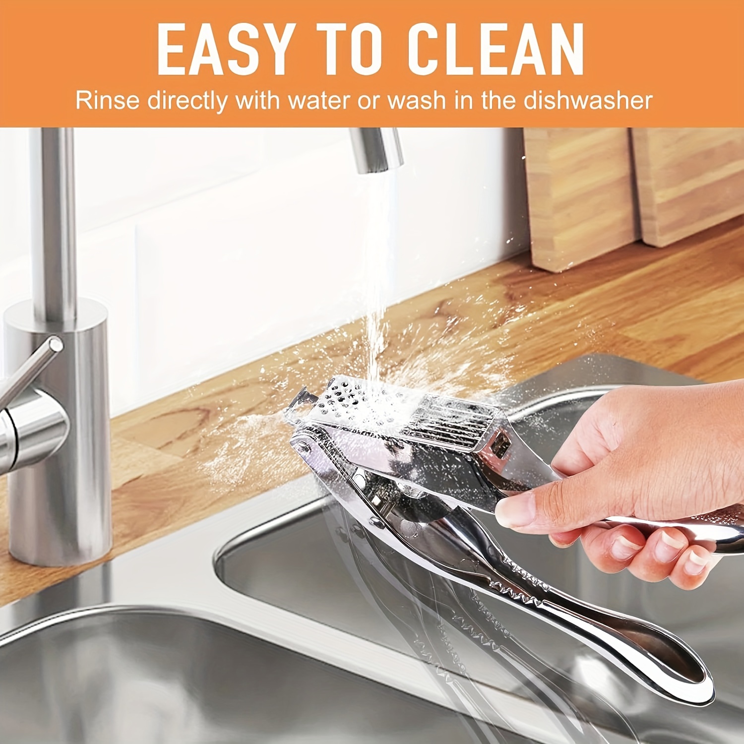 Multifunctional stainless steel garlic press, easy to crush, slice and mince garlic, can open walnuts, this multifunctional kitchen tool - perfect for home cooks and professional cooks