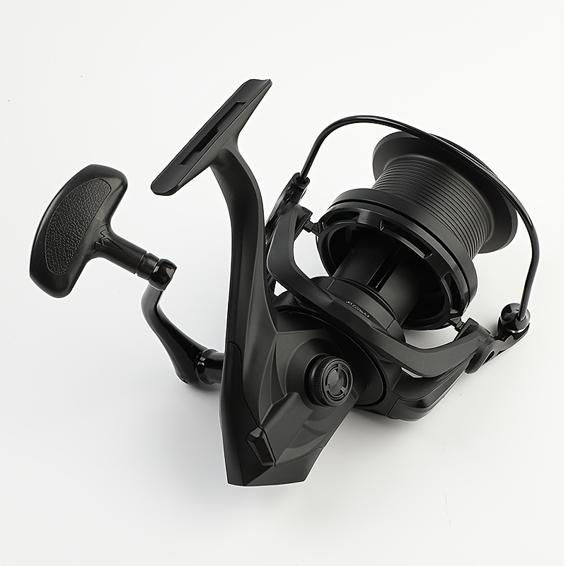 TEMU Moulinet de pêche Spinning Surf Fishing Reel Pêche en mer Pêche en eau douce Bobine en métal Bras oscillant en métal Corps en nylon structure