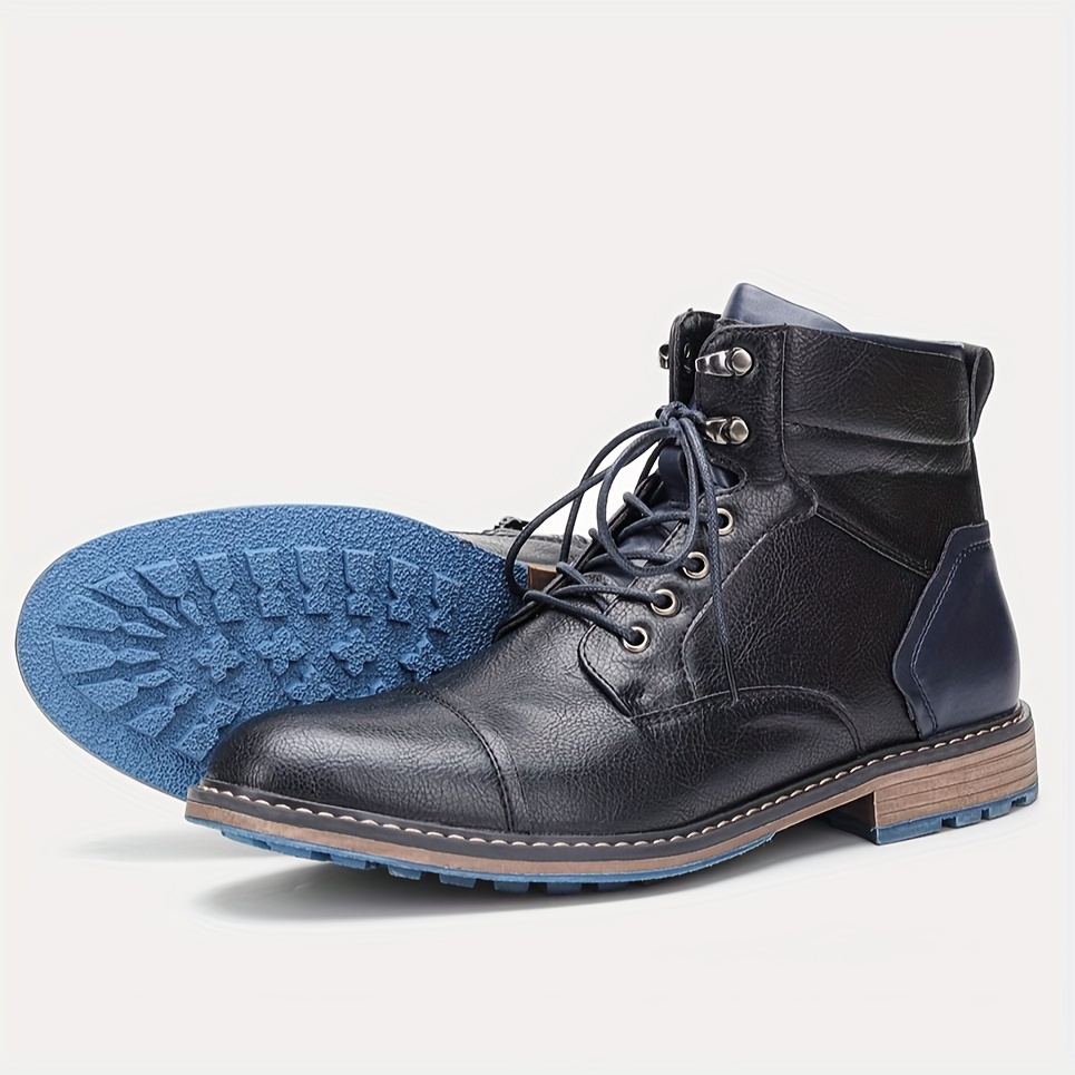 Leather toe cap boots on sale