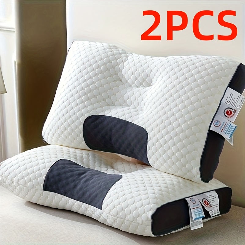 

2pcs Knitted Pillow Sp Neck Protection, Sleep Massage Pillow , Household Pillow Moisture Absorption Breathable, Bedding Living Room Bedroom Decoration Pillow