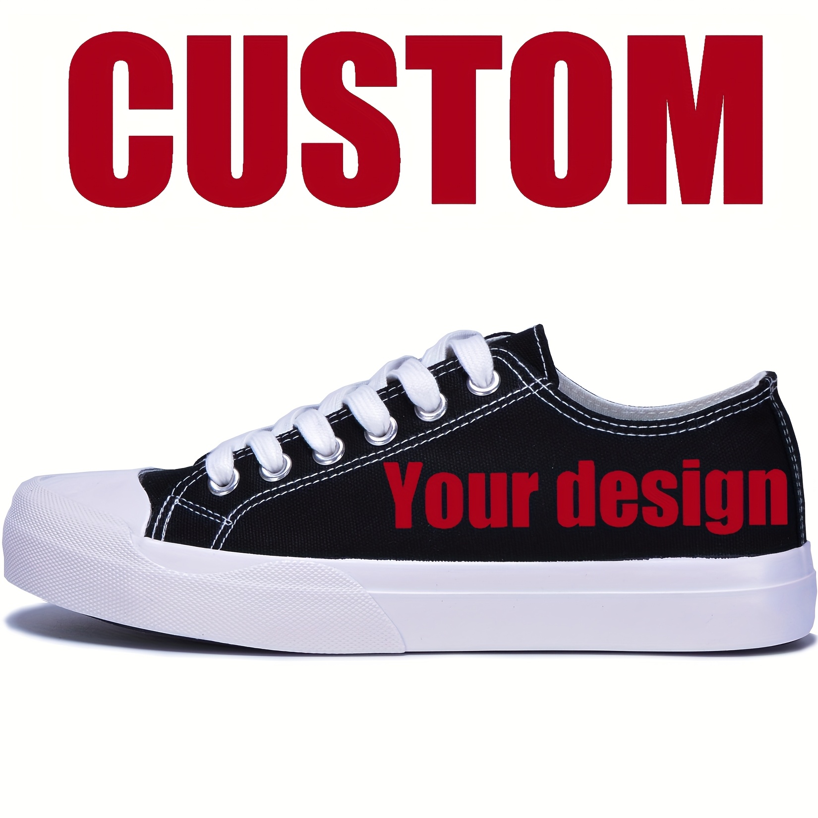 Custom Photo Image Text Name White Low-Top/White High-Top/Black... product image 13