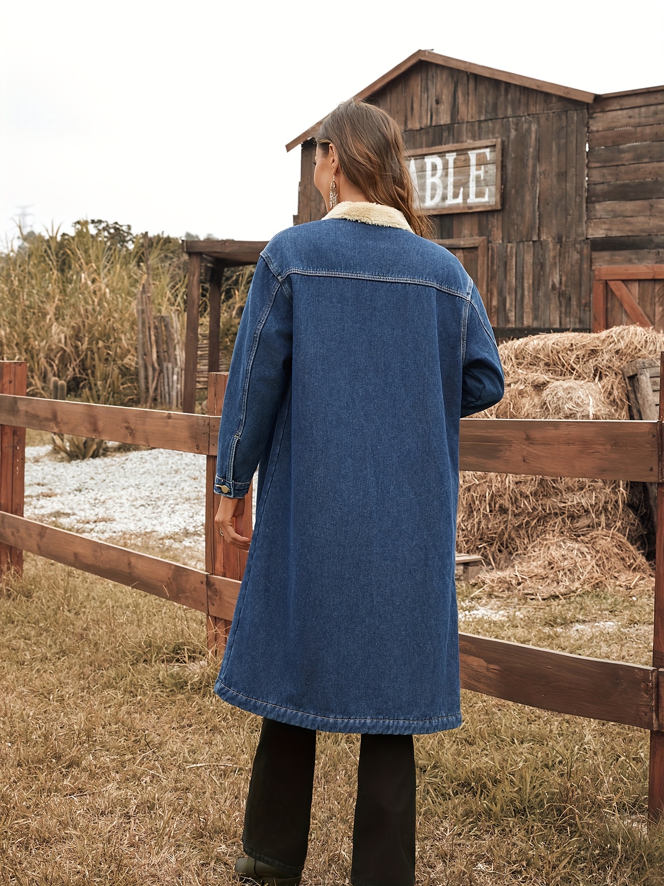 Veste Longue En Jean Délavé Pour Femme - Taille S, Sans Manches, NEUVE Avec étiquettes