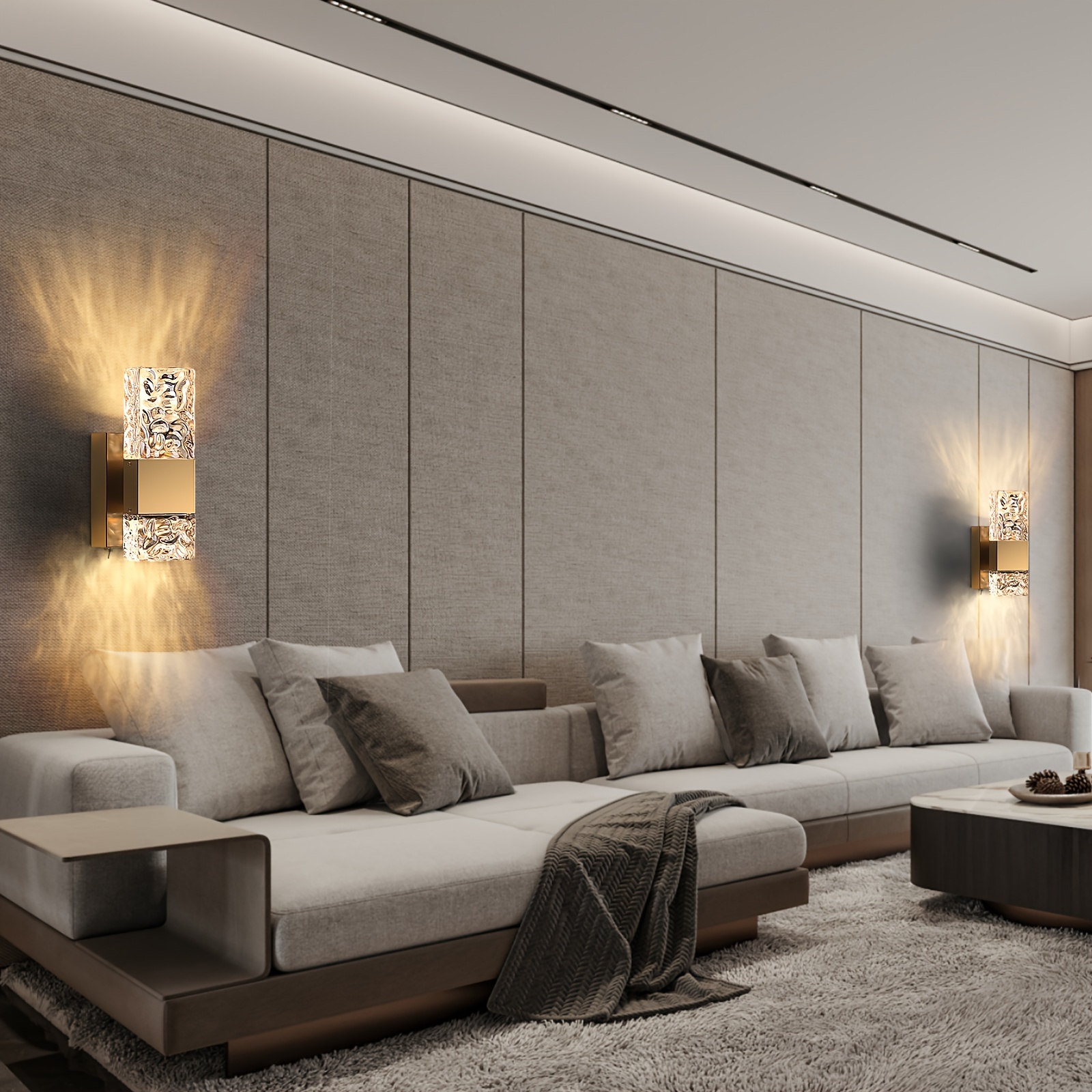 Wireless Battery Operated Wall Sconces Set Of 2, 10000mAh Rechargeable