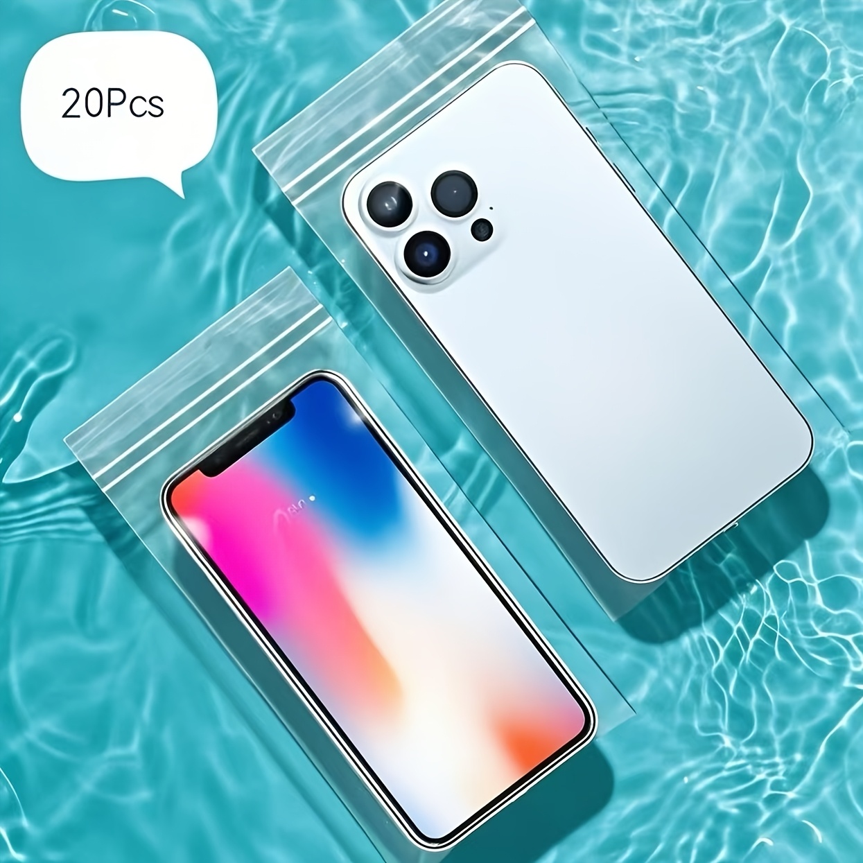 TEMU Phone Case - Transparent Sweat-proof And Dust-proof Phone Protective Pouch, Compatible With Touch Screens, Zippered Phone , Dust-isolating Phone