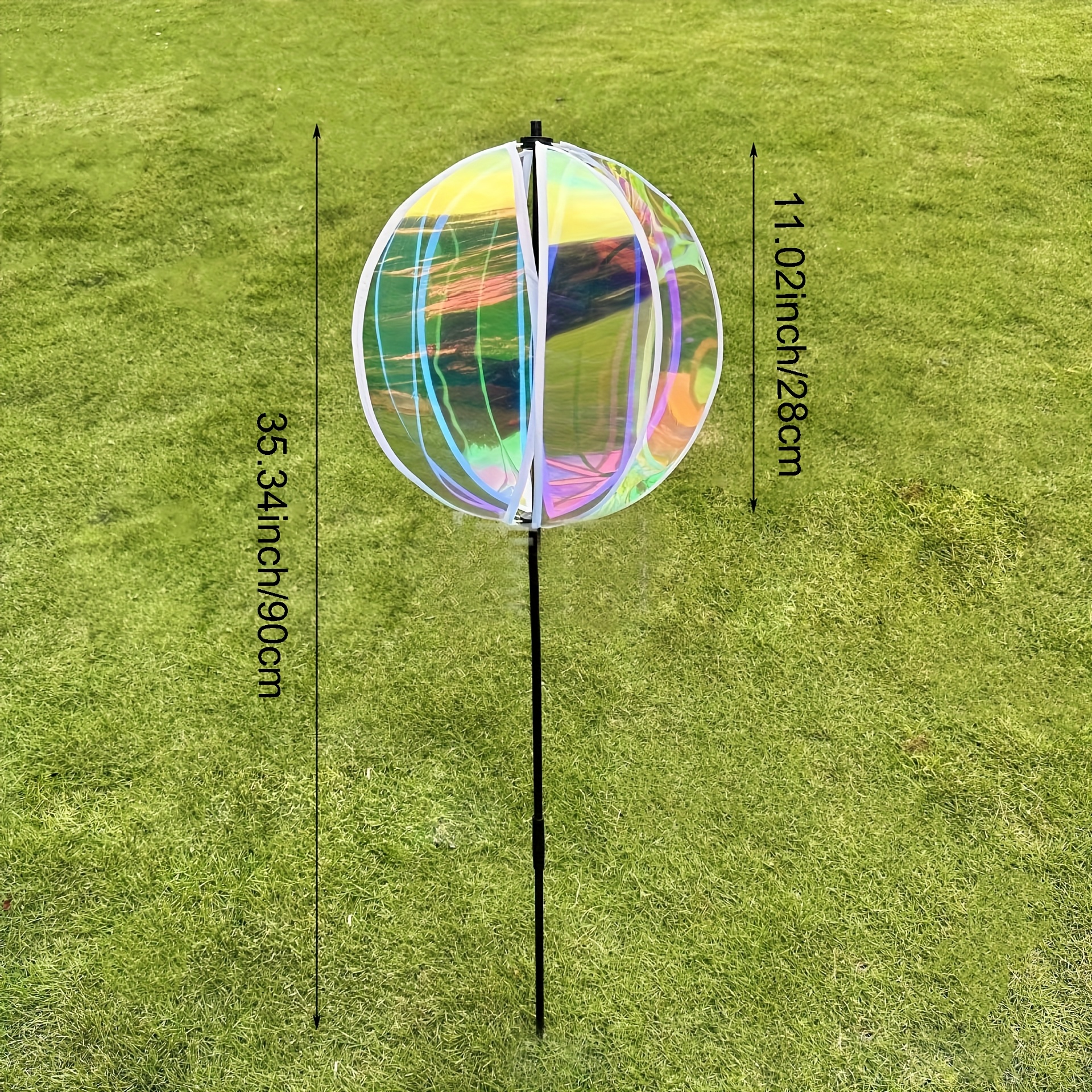 E-shop Ein farbenfroher, reflektierender, runder Ball Windspiel | Kunststoff, geeignet für Garten, Rasen und Gartendekorationen, kein erforderlich