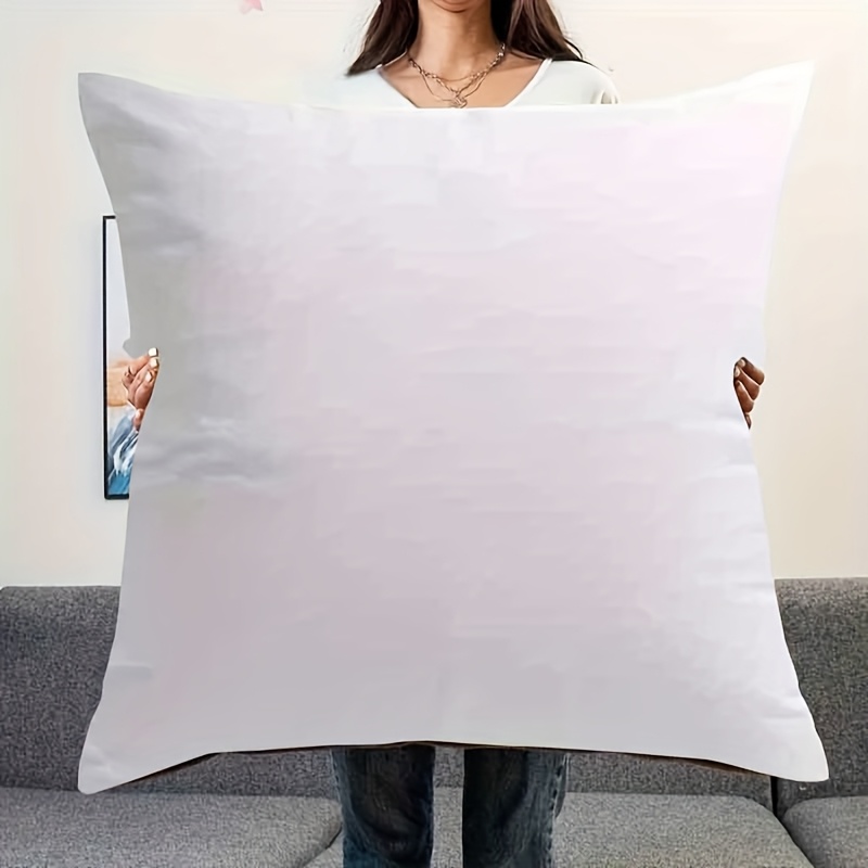 TEMU New Minimalist Solid Color Short Plush Decorative Home Decor Pillowcase, Double-sided Print In 3 Sizes: 60cm*60cm, 65cm*65cm, And 70cm*70cm.