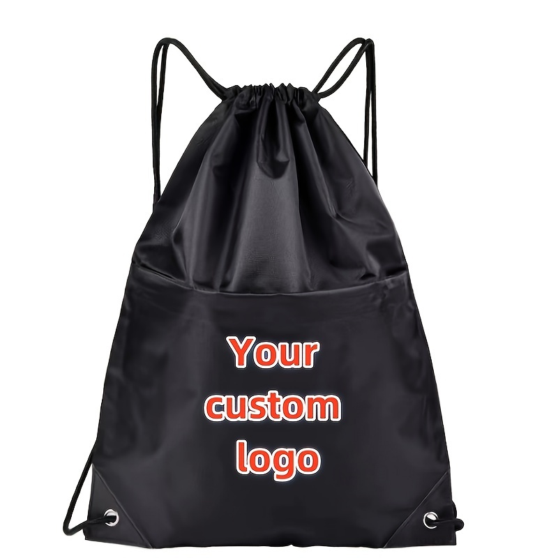 

[image Customization] 1pc Drawstring Backpack, Sports Gym Bag, Casual Daypack - Customize Your Own Backpack