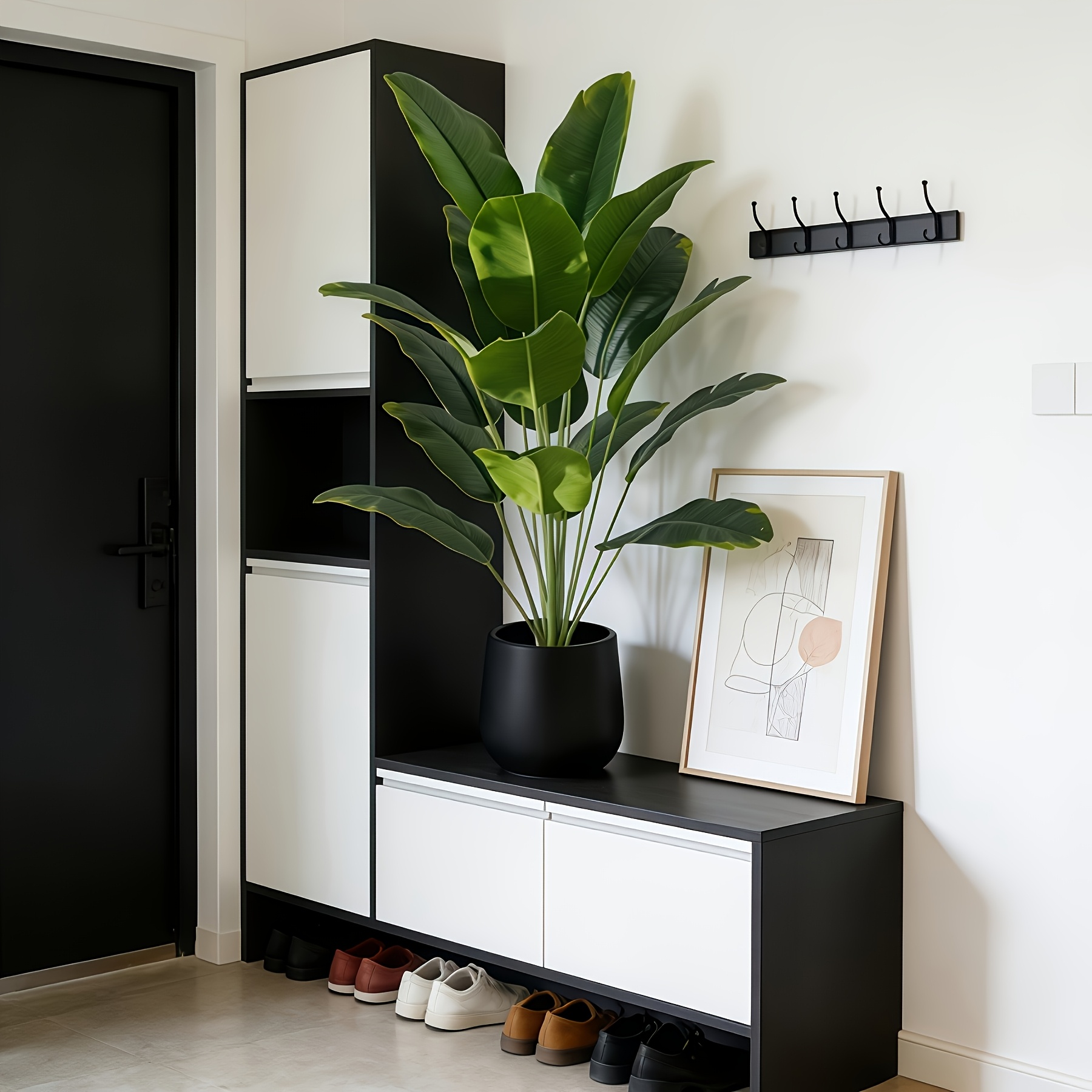 1pc of 18-leaf Artificial Banana Leaf Plant/small Pot Exquisite Green Plant | Aesthetic Decoration for Balcony Corners, Space-saving yet Highly Effective | Easy-to-care and Thriving Potted Plant | Evergreen Potted Plant for All Seasons | Versatile