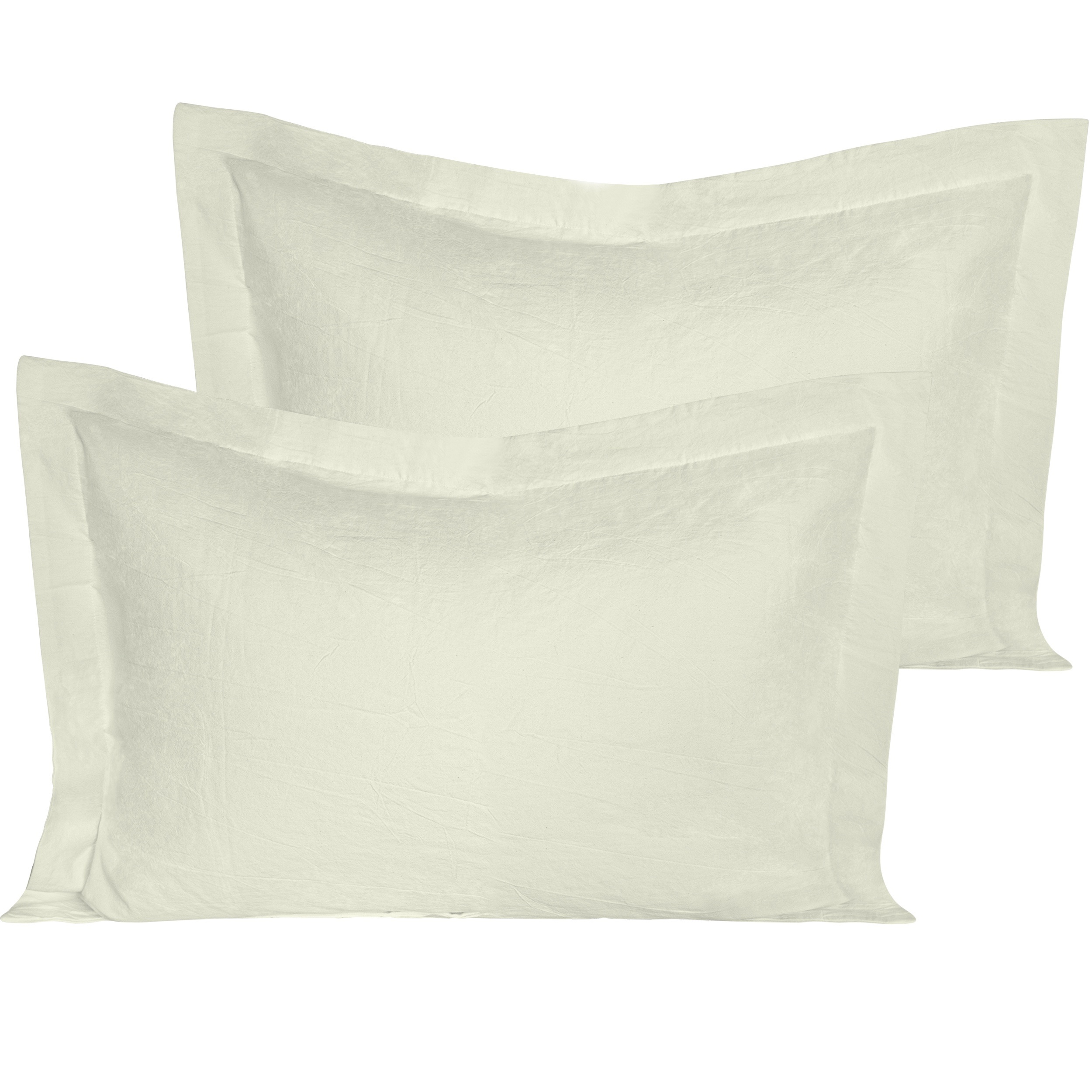 

2 Pack Washed Cotton Standard Pillow Shams