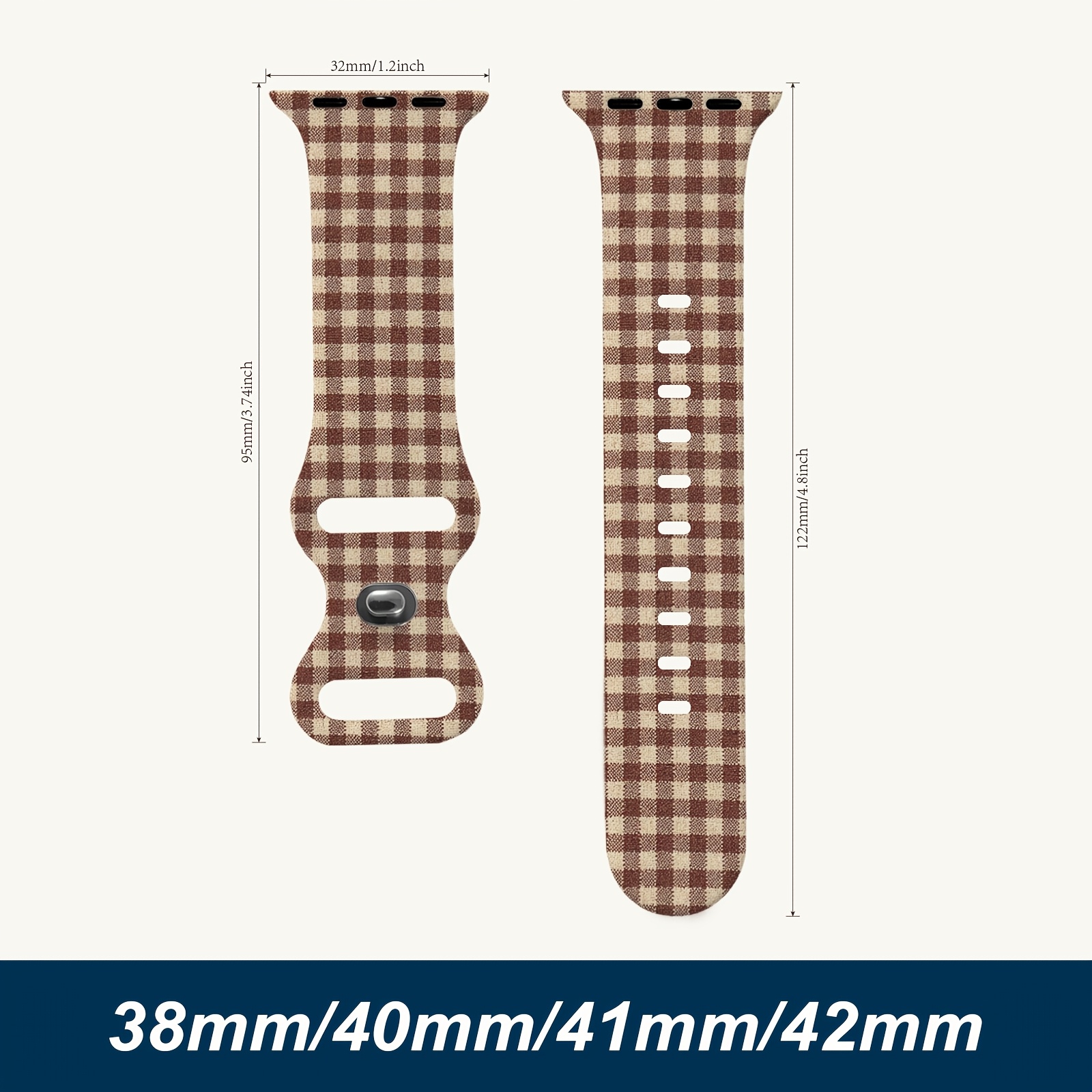 TEMU 44/45/46/49mm 38/40/41/42mm Compatible With Series 12/11/10/9/8/7/6/5//3/2/1/se Silicone Band Unisex For Watch Breathable Watch Replacement Band