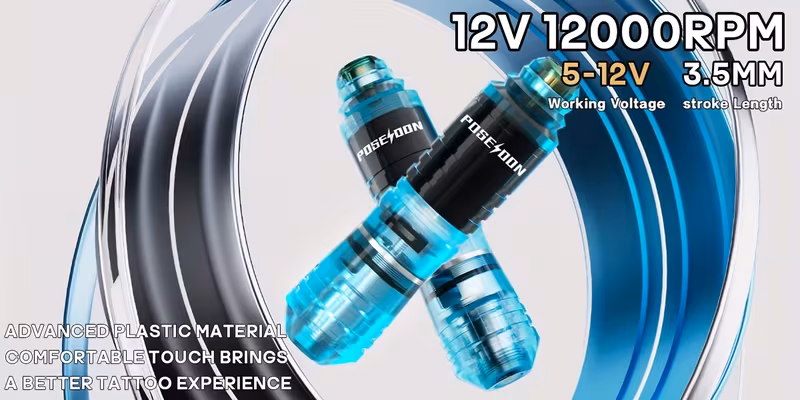 poseidon tattoo v5 tattoo pen kit poseidon battery tattoo pen with extra battery 1400mah tattoo gun kit with tattoo power supply and 10pcs tattoo cartridge needles complete tattoo kit 11 inks tattoo supplies for beginners Product details 2