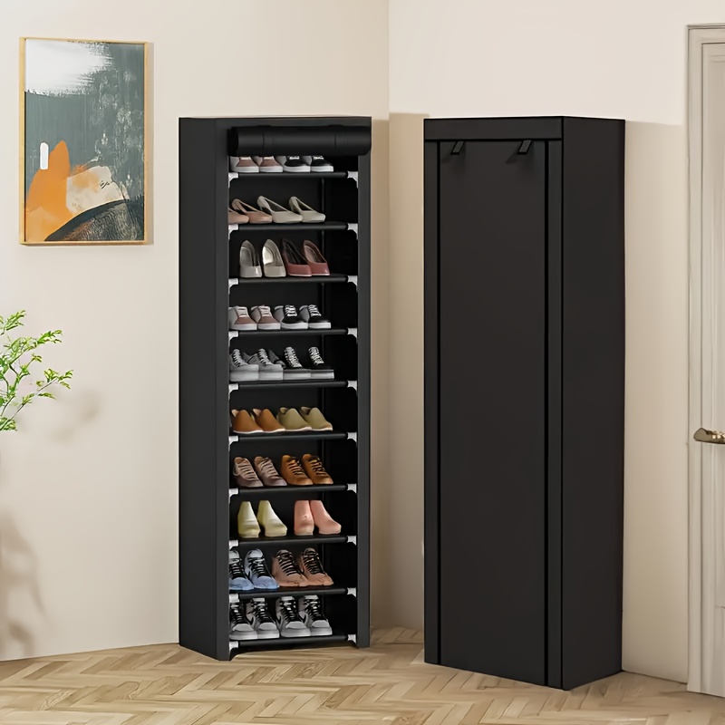 narrow shoe rack 11 tier shoe organizer metal storage shelf Temu