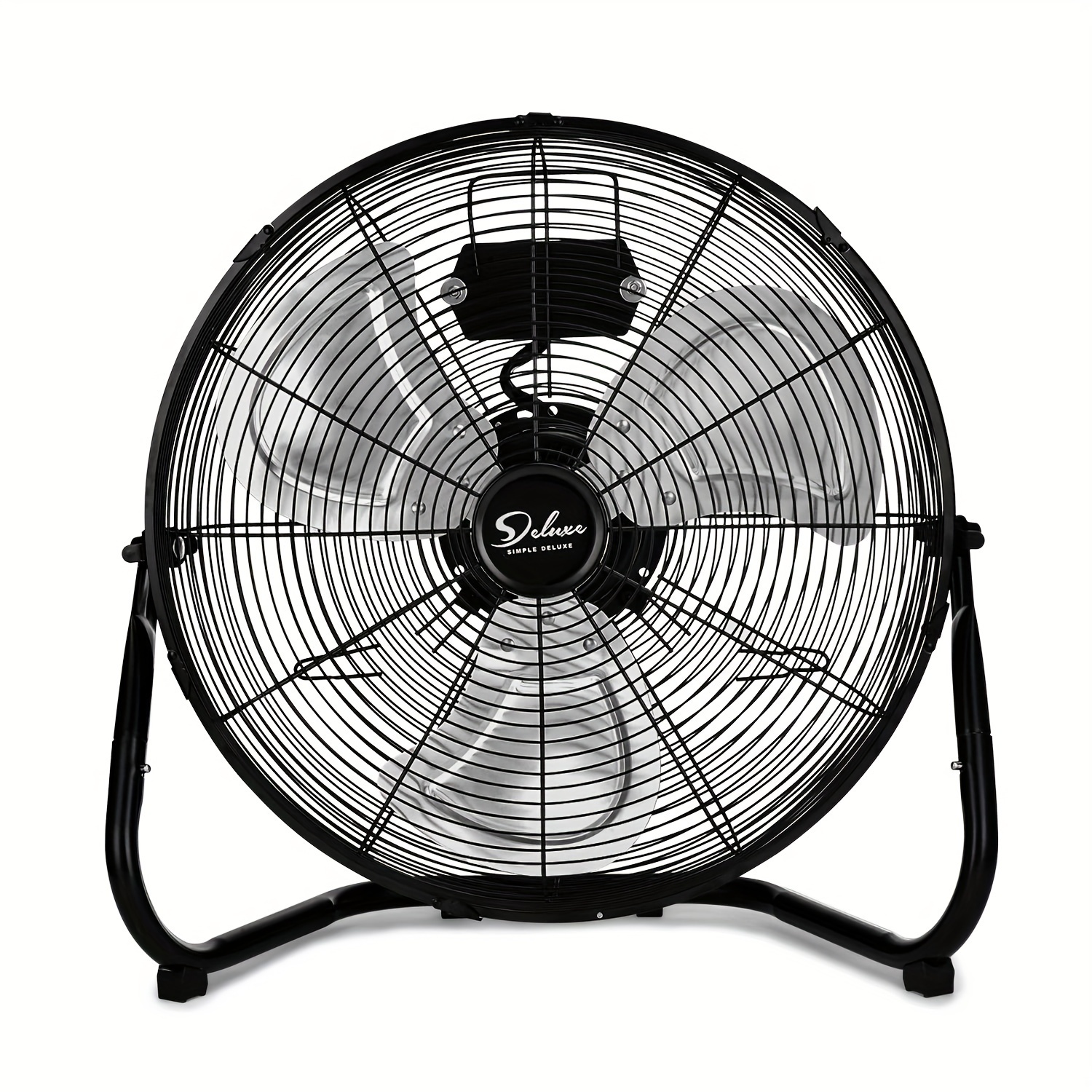 TEMU Easy Deluxe 18 Inch 3- Velocity Heavy Duty Metal Industrial Floor Fans, Black