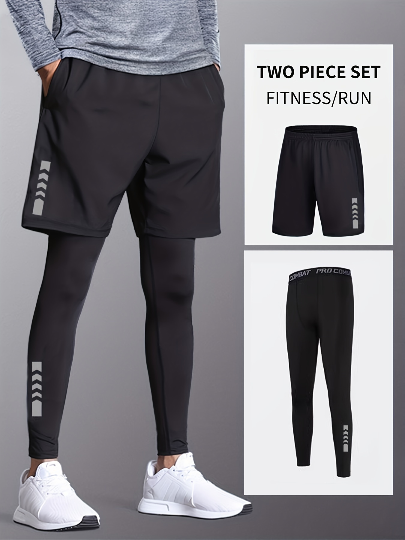 Sportswear Men's Solid High Stretch Breathable Leggings - Temu Canada