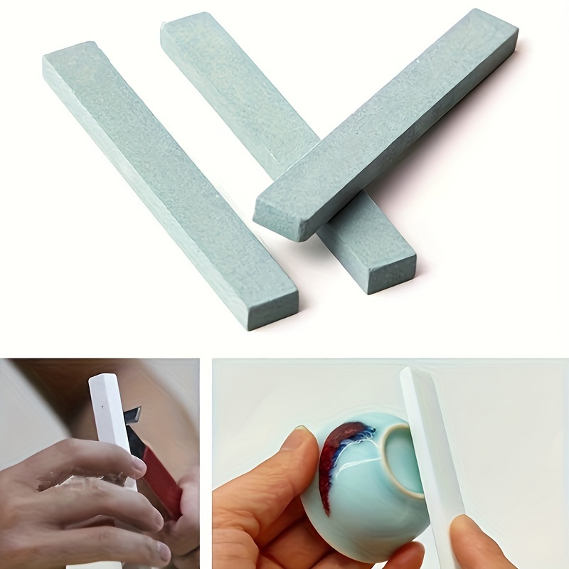 

1pc Pottery Tools Polishing Stone Small Coarse Grinding Ceramic Whetstone Ceramic Bottom Sticky Glaze Polishing Grinding Tools