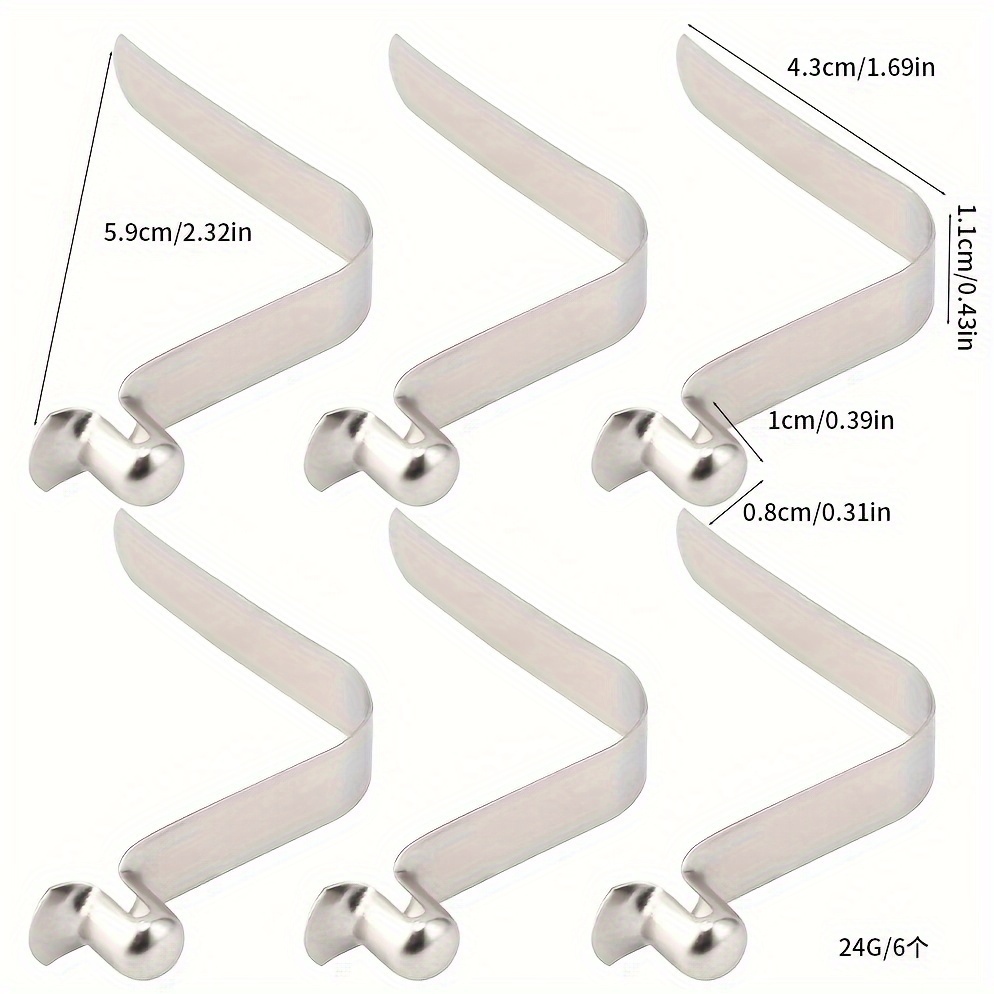6 st kajak paddel fjäder snap clips, rostfritt stål fjäderknapp clip push button clips, rör låsning pin clips för kajak paddel camping tältstång