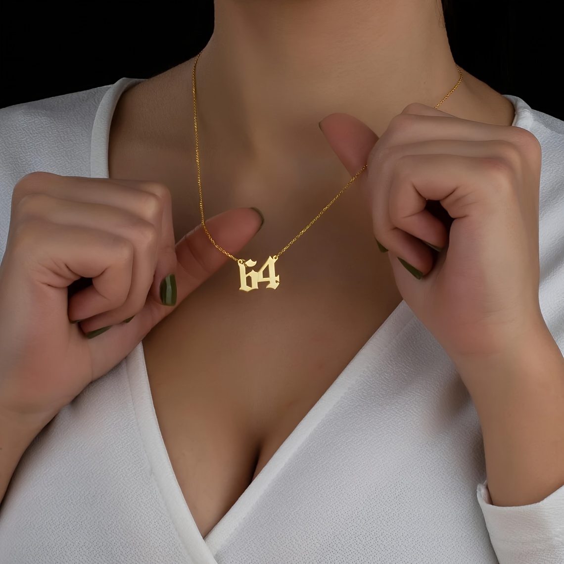 Custom Lucky Number Necklace, Minimalist Design
