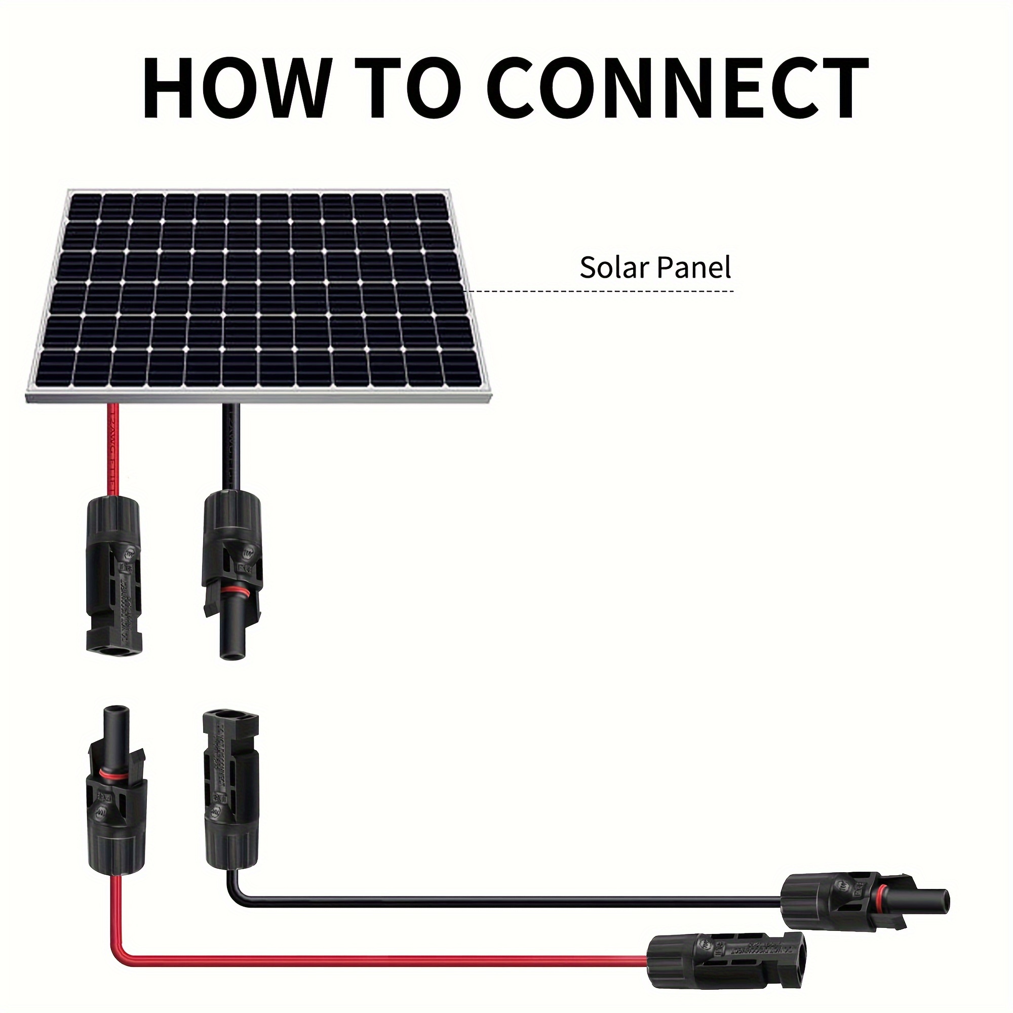 panel extension cable 14awg solar extension cable kit with female male connectors for rv folding solar panel car portable power station Product details 0