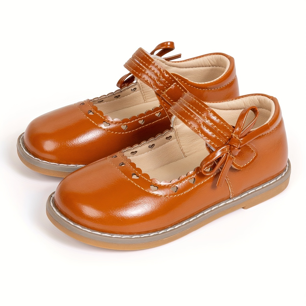 princess polly baby blue dress Penny Vegan T-Bar Kids Shoe Chestnut Brown Synthetic Leather | Size: EU 31/UK 12.5/US 1