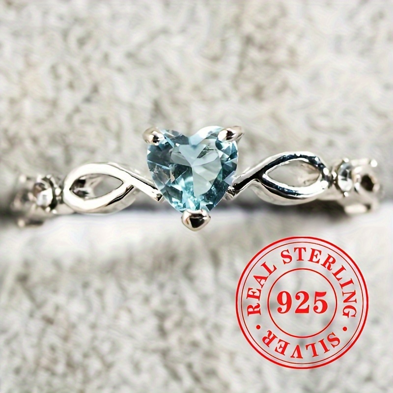 Heart Gemstone Engagement Ring for Weddings