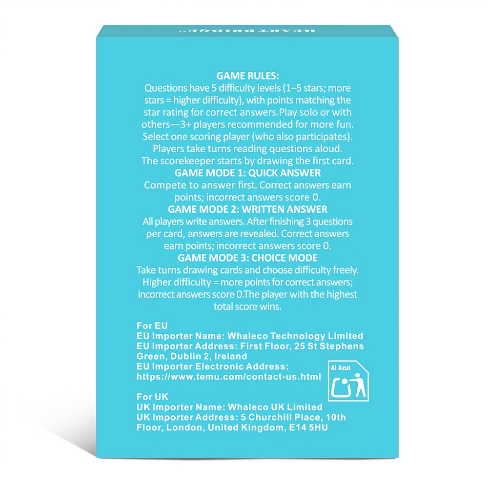 HEART BRIDGE Knowledge Trivia Card Game with 150 Fun Questions