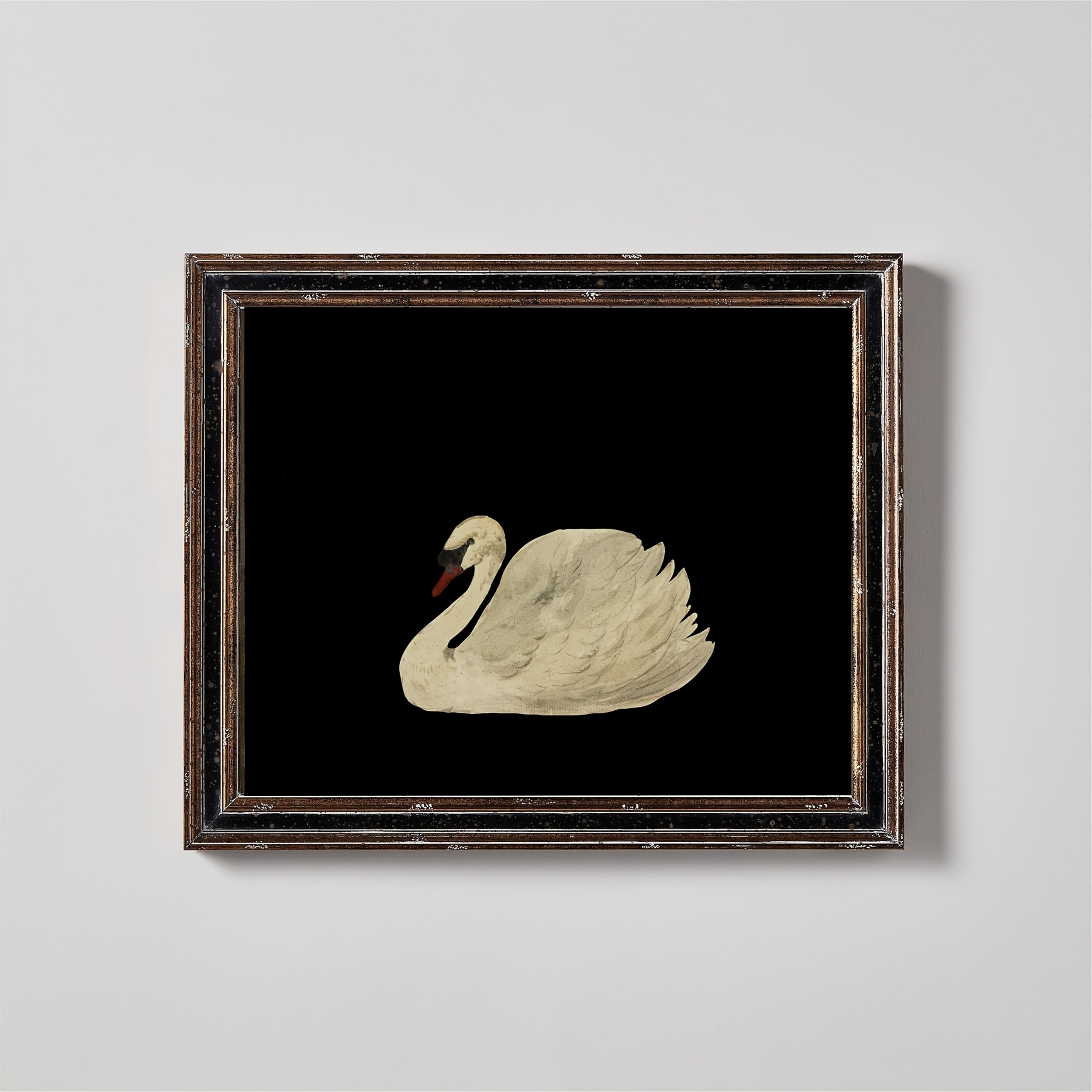 TEMU 1pc Frameless Canvas Art Print - Vintage Wall Decor, Nature Scene With Detailed Swan & , Living Room, Bedroom, Kitchen, Or Hallway, Decor Gift,